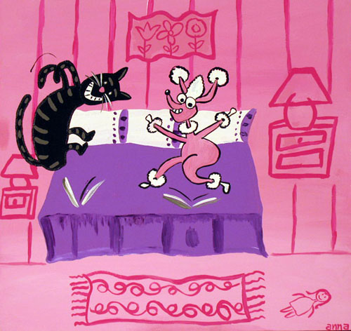 bed bounce pink