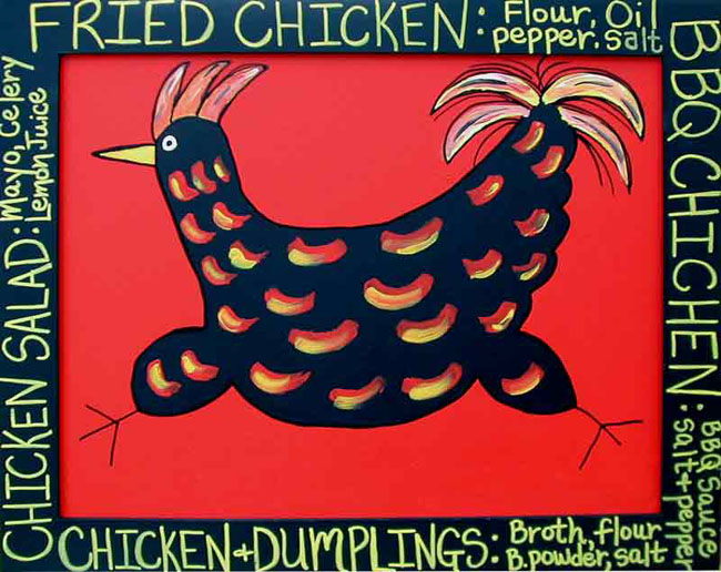 Click here to go to larger image of "Black Fried Chicken"