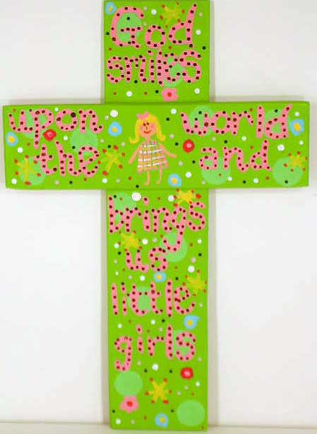 Click here to go to larger image of "Lime Green Cross"