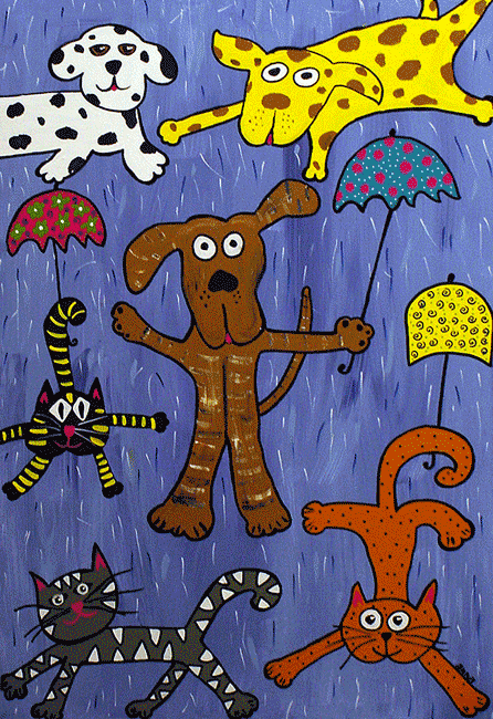 Click here to go to larger image of "Raining Cats and Dogs"